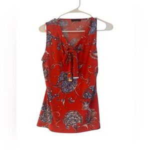 Tommy Hilfiger Floral Red Sleeveless Top